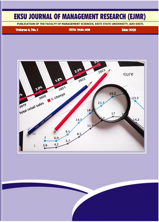 					View Vol. 4 No. 1 (2025): EKSU Journal of Management Research (EJMR)
				