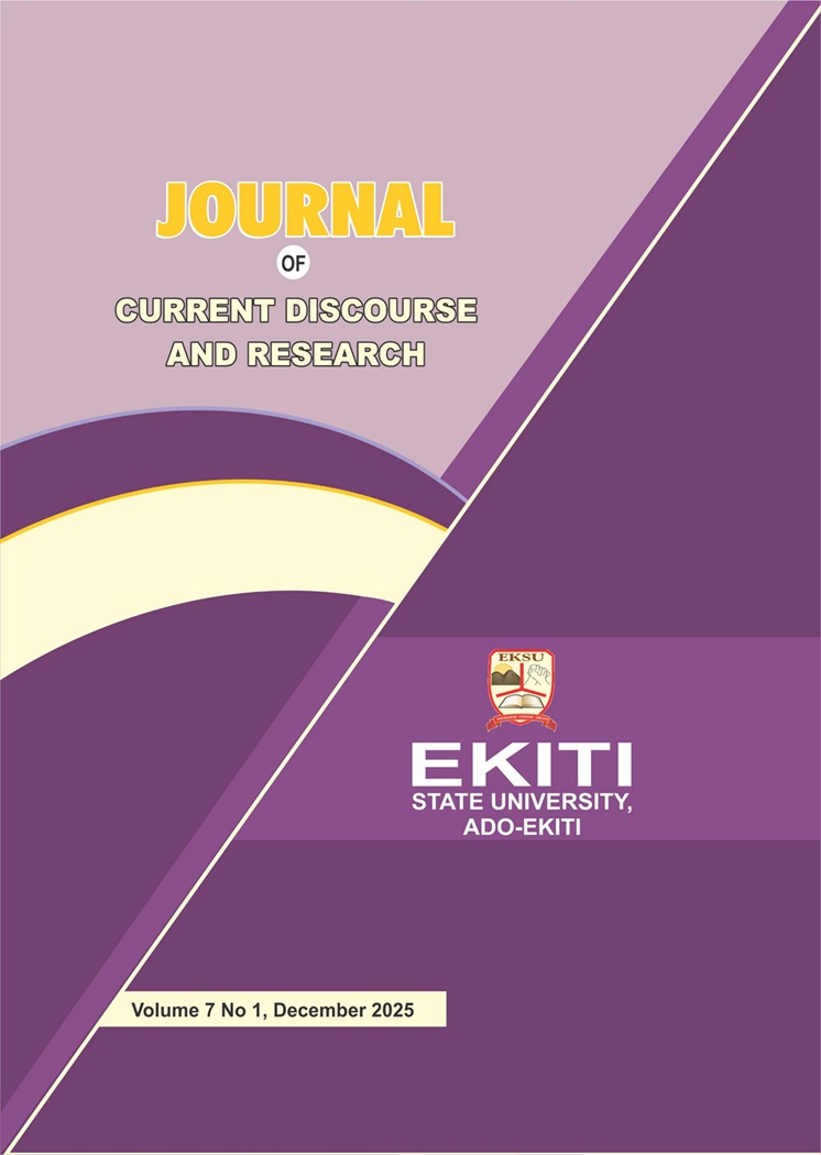 					View Vol. 7 No. 1 (2025): JOURNAL OF CURRENT DISCOURSE AND RESEARCH (JCDR)
				